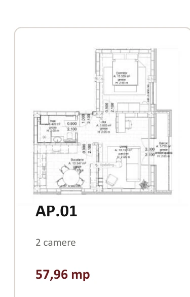 Plan 2D tipologie AP.01